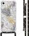 iMoshion Hoesje Geschikt voor iPhone SE (2022) / SE (2020) / 8 / 7 Hoesje Met Koord - iMoshion Design Hoesje met Koord - Goud / Zwart / Transparant / Glamour Botanic