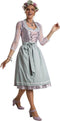 Dressforfun Midi-Dirndl Oberammergau model 2 M - Verkleedkleding - Halflang met vetersluiting - Polyester