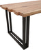 Feel Furniture - 220x100 Eettafel - Massief Boomstamblad Eiken - Constructed oak - 5 cm dik - Twin U Frame