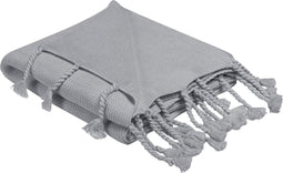 NAZILLI - Plaid - Grijs - 125 x 150 cm - Katoen