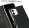 Selencia iPhone 12 Mini - Echt Lederen Bookcase - 3 Pashouders - Zwart