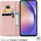 iMoshion Hoesje Geschikt voor Samsung Galaxy A55 Hoesje Met Pasjeshouder - iMoshion Mandala Bookcase - Rosé Goud