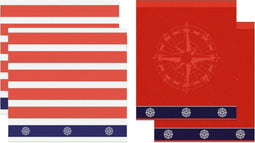 //DDDDD combiset 2 keukendoeken & 2 theedoeken Mistral red