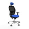 Jorquera Piqueras y Crespo 1D086G1 - Bureaustoel met hoofdsteun - Verstelbare hoogte - Blauw