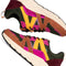 POSH by Poelman CAROCEL - Dames sneakers - Vetersluiting - Bordeaux/oranje combinatie