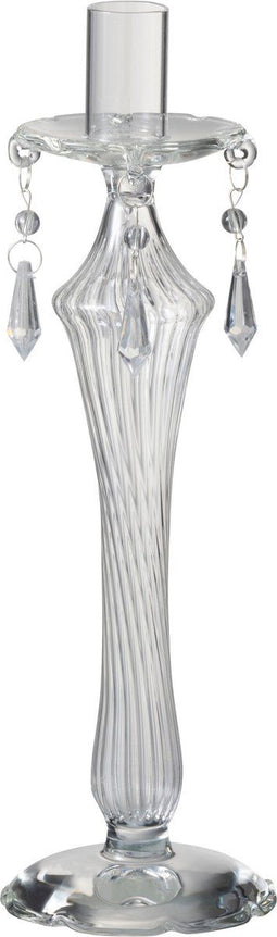 J-Line Kaarshouder Parels Glas Klaar Medium