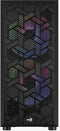 Aerocool Hive ARGB - Medium Tower PC-behuizing - 2x160 mm ARGB + 1x120 mm ARGB - Zwart