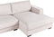 Hoekbank RENDERS Stof Lichtbeige Linkerzijde