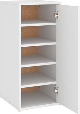 vidaXL - Schoenenkast - 32x35x70 - cm - bewerkt - hout - wit
