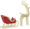 vidaXL - Kerstdecoratie - rendier - en - slee - 100 - LED's - warmwit