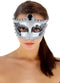 Maskarade Nozze di Figaro - Venetiaans Masker - Zilver - Satijnen Lint - Kant - Juweel Voorhoofd - One Size