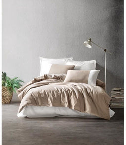 King Reinforced - Dekbedovertrekset - 100% katoen - 240 x 220 cm + 2 kussenslopen 60 x 60 cm - Mink (2 stuks)