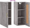 vidaXL - Wandkast - 34,5x34x90 - cm - bewerkt - hout - grijs - sonoma - eikenkleurig
