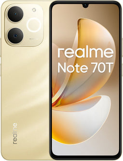 Realme Note 70T - Smartphone - 6.74" Dual SIM 50 MP 6000 mAh Android 15 Goud