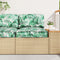 vidaXL - Palletkussen - voor - Zitplaats - Bladpatroon - 70x70x12 - cm - Oxford - Stof