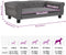 vidaXL - Hondenmand - 95x55x30 - cm - kunstleer - grijs