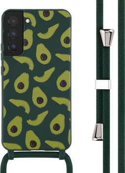 iMoshion Hoesje Geschikt voor Samsung Galaxy S22 Plus Hoesje Met Koord - iMoshion Siliconen design hoesje met koord - Groen / Avocado Green