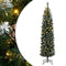 vidaXL - Kunstkerstboom - smal - met - 300 - LED's - 180 - cm