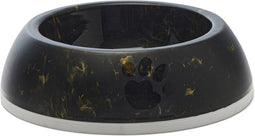 Savic voerbak delice 3 marble zwart / goud 26x26x8 cm 1,2 ltr