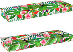vidaXL - Ligbedkussens - voor - Bank - 2 - stuks - Tropisch - Junglegevoel - 120x40x8 - cm - Oxford - Stof