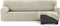 Hoes voor chaise longue met korte armleuning rechts Eysa THOR Wit 110 x 110 x 310 cm