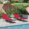 vidaXL - Opvouwbare - Ligbedden - 2 - stuks - Draagbaar - Rood - 600D - Oxford - Stof