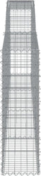 vidaXL - Schanskorven - 7 - st - gewelfd - 400x30x100/120 - cm - ijzer