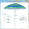 Coast Strandparasol - Kantelbaar - Ø250 cm - UV 50+ - Groen