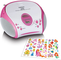 Lenco SCD-24 - Portable Radio/CD-speler - FM radio - Roze