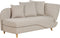 MERI II - Chaise longue - Beige - Rechterzijde - Fluweel