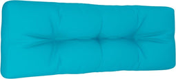 vidaXL - Palletkussen - 120x40x12 - cm - stof - turquoise