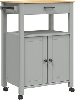 vidaXL - Keukentrolley - MONZA - 60x40x90 - cm - massief - grenenhout