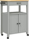 vidaXL - Keukentrolley - MONZA - 60x40x90 - cm - massief - grenenhout