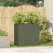 vidaXL - Plantenbak - 40x40x80 - cm - koudgewalst - staal - olijfgroen