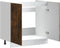 vidaXL - Spoelbakonderkast - Kalmar - 80x46x81,5cm - bewerkt - hout - gerookteiken