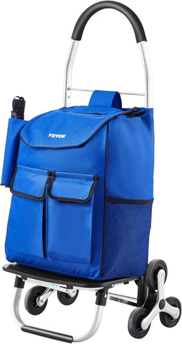 Boodschappentrolley - opvouwbaar - 36 l - 6 wielen - 445 x 375 x 990 mm - Oxford-stof