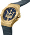 Maserati Potenza - Herenhorloge - R8851108035 - Goud - Blauw - Lederen horlogeband - 42 MM