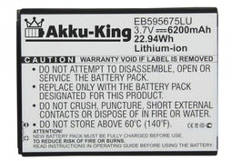 Akku-King 20110652 - Accu - 6200mAh - Samsung Galaxy Note 2 GT-N7100 Galaxy Note 2 LTE - Wit Zwart