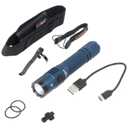 AceBeam T35 LED flashlight, 1600 lumens, neutral white LED, 5,000K, blue