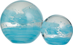 J-Line Presse Papier Cycloon Glas Blauw Large