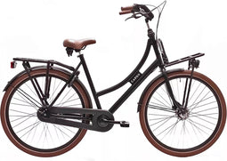 Avalon Cargo Damesfiets - Transportfiets Voor Dames - 28 Inch 50 cm - 7 Versnellingen - Rollerbrake - Matzwart