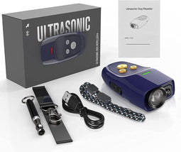 Anti-blafhalsband hond en hondenfluitje anti-blafapparaat voor honden met variabele frequentie ultrasoon hondenblafafschrikmiddel oplaadbaar 2-in-1 hondenbelbedieningsapparaat - blauw