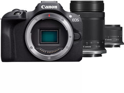 Canon EOS R100 - Kit met RF-S 18-45mm F4.5-6.3 IS STM en RF-S 55-210mm IS STM - 24,1Mpx - Zwart
