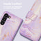 iMoshion Hoesje Geschikt voor Samsung Galaxy S23 Hoesje Met Pasjeshouder - iMoshion Design Bookcase smartphone - Paars / Purple Marble