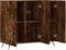 vidaXL - Dressoir - 90x34x80 - cm - bewerkt - hout - gerookt - eikenkleurig