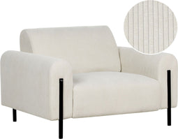 ASKIM - Fauteuil - Wit - Corduroy