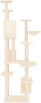 vidaXL - Kattenmeubel - met - sisal - krabpalen - 191 - cm - lichtgrijs