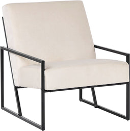 Fauteuil DELARY Fluweel Lichtbeige