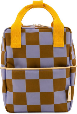 Sticky Lemon Backpack/Boekentas Small Farmhouse - Checkerboard - Blooming Purple - Soil Green