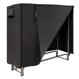 Brandhoutrek - Metaal met Waterdichte Afdekking - 122,5 x 35,5 x 122,5 cm - Zwart